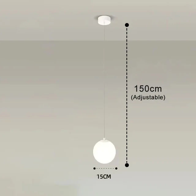 Modern Glass LED Pendant Lights Nordic Living Room Bedroom Fixtures Indoor Lighting Restaurant Bar Home Decor Hanging Lamp 220V