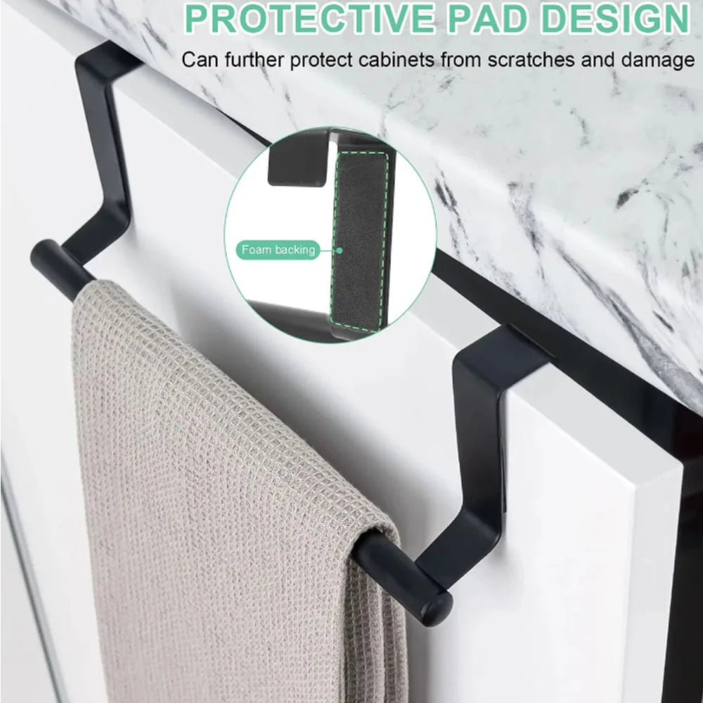 Black Towel Rack No Drilling Home Organizer Hanger Bathroom Organizer Rack Clothes Coat Hat Towel Hanger 36CM