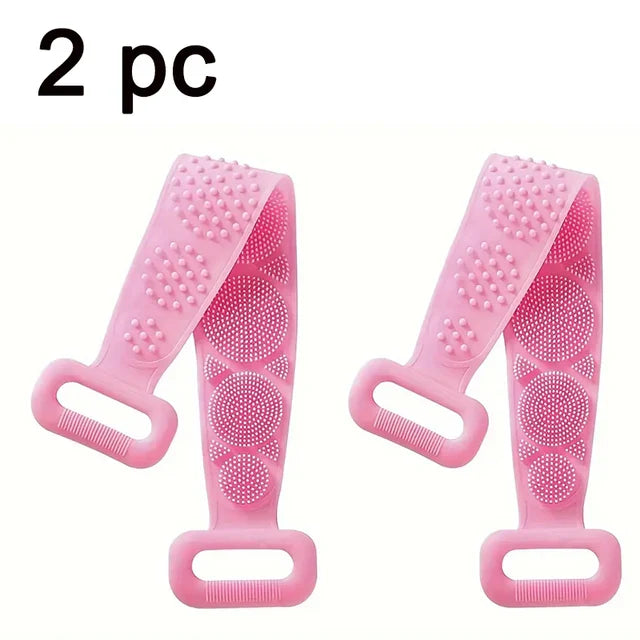 Body Silicone Brush Scrub Body Exfoliating Sponge Brush Bathroom Shower Back Brush Bath Scrub Clean Tool Stain Removal Bath Belt