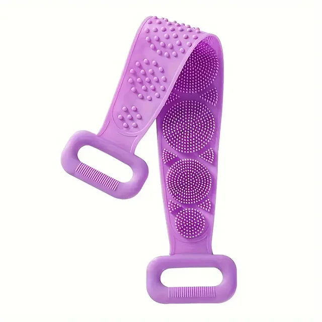 Body Silicone Brush Scrub Body Exfoliating Sponge Brush Bathroom Shower Back Brush Bath Scrub Clean Tool Stain Removal Bath Belt
